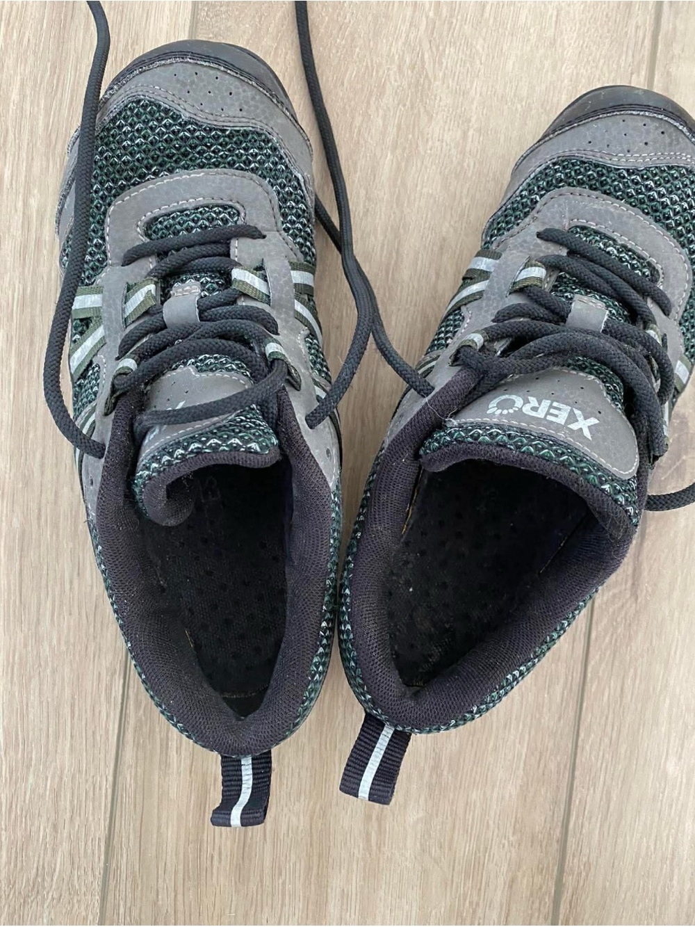 Xero Women’s Athletic Sneakers in Charcoal and Green
